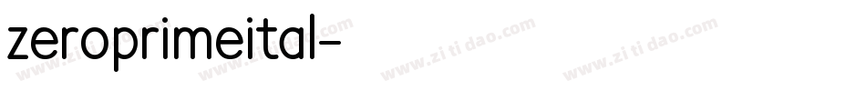 zeroprimeital字体转换