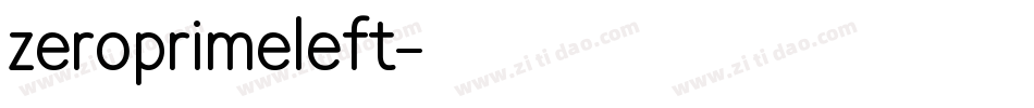 zeroprimeleft字体转换