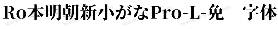 Ro本明朝新小がなPro-L字体转换