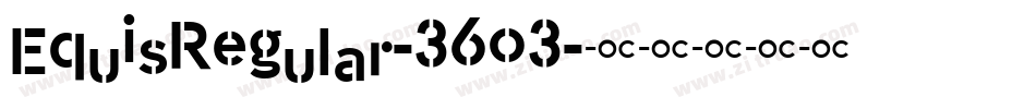 EquisRegular-36o3字体转换