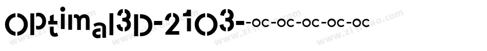 Optimal3D-21O3字体转换
