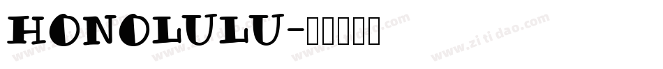 honolulu字体转换