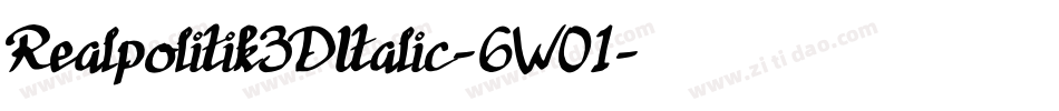 Realpolitik3DItalic-6W01字体转换