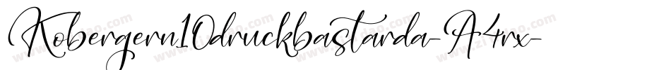 Kobergern10druckbastarda-A4rx字体转换