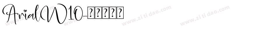 ArialW10字体转换
