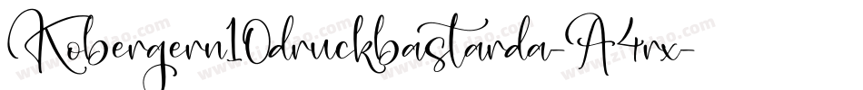 Kobergern10druckbastarda-A4rx字体转换