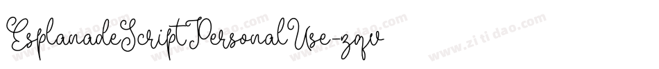 EsplanadeScriptPersonalUse-zqv3字体转换