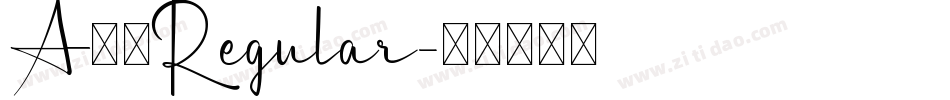 A南通Regular字体转换