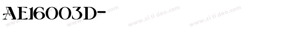 AE16003D字体转换