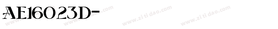 AE16023D字体转换