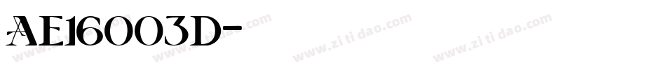 AE16003D字体转换