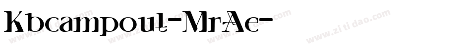 Kbcampout-MrAe字体转换