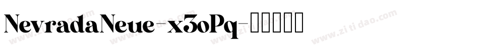 NevradaNeue-x3oPq字体转换