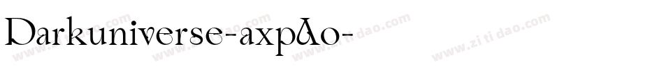 Darkuniverse-axpAo字体转换