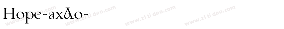 Hope-axAo字体转换