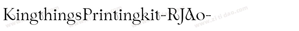 KingthingsPrintingkit-RJAo字体转换
