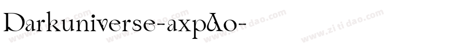 Darkuniverse-axpAo字体转换