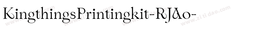 KingthingsPrintingkit-RJAo字体转换