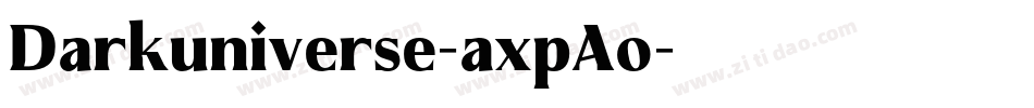 Darkuniverse-axpAo字体转换