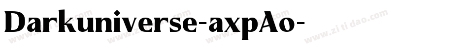 Darkuniverse-axpAo字体转换