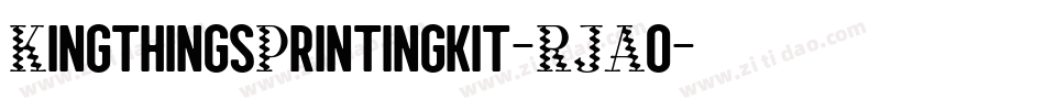 KingthingsPrintingkit-RJAo字体转换