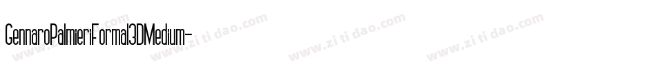 GennaroPalmieriFormal3DMedium-Y0xL字体转换
