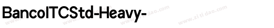 BancoITCStd-Heavy字体转换