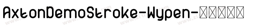 AxtonDemoStroke-Wypen字体转换
