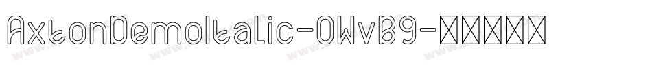 AxtonDemoItalic-0WvB9字体转换