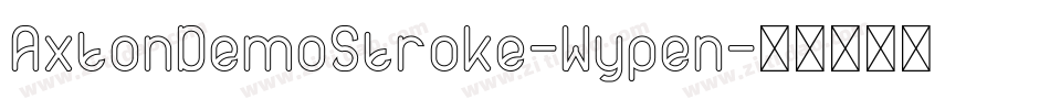 AxtonDemoStroke-Wypen字体转换