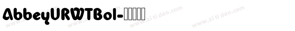 AbbeyURWTBol字体转换
