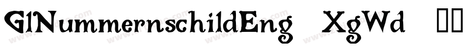 GlNummernschildEng-XgWd字体转换