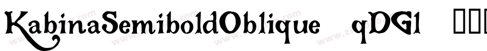 KabinaSemiboldOblique-qDGl字体转换