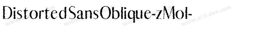 DistortedSansOblique-zM0l字体转换