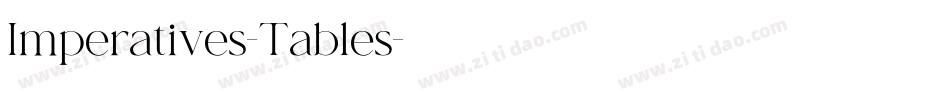 Imperatives-Tables字体转换