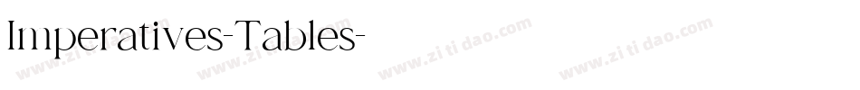 Imperatives-Tables字体转换