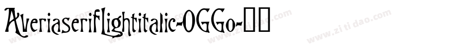 AveriaserifLightitalic-0GGo字体转换