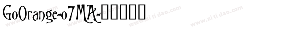 GoOrange-o7MA字体转换