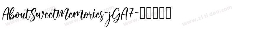 AboutSweetMemories-jGA7字体转换