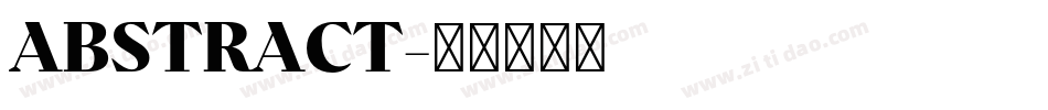 ABSTRACT字体转换