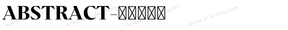 ABSTRACT字体转换
