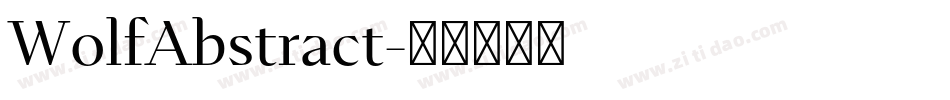 WolfAbstract字体转换
