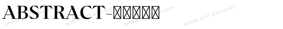 ABSTRACT字体转换