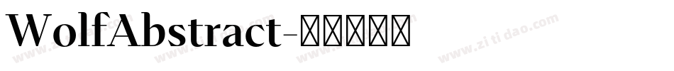 WolfAbstract字体转换