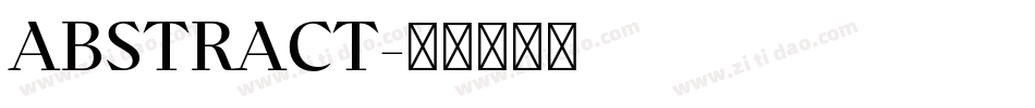 ABSTRACT字体转换