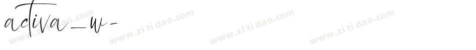 activa_w字体转换