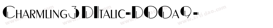Charmling3DItalic-DOOa9字体转换