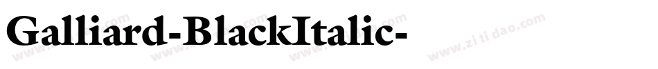 Galliard-BlackItalic字体转换