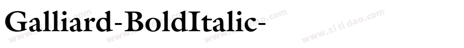 Galliard-BoldItalic字体转换