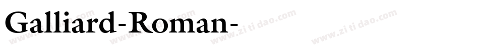 Galliard-Roman字体转换